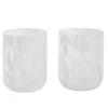 Verre soufflé x2 motif tacheté 500ml (2 modèles)