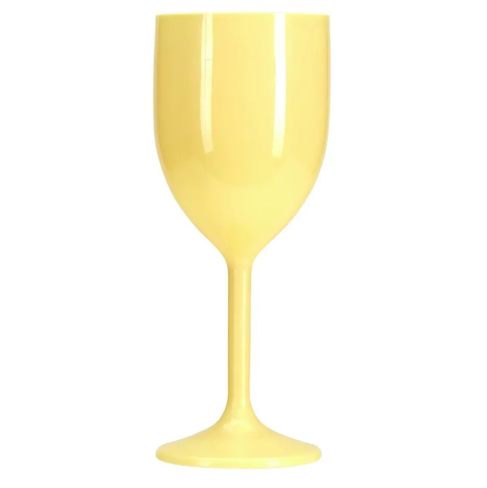 Verre à vin en plastique coloré uni Ø7x18,5cm (plusieurs modèles)
