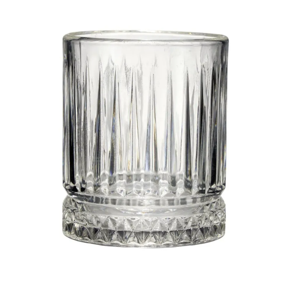 Verre à whisky 33cl relief strié Ø8xH9,8cm