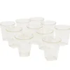 Verrine plastique réutilisable x10 ronde dorée pailletée 3x3xH5cm