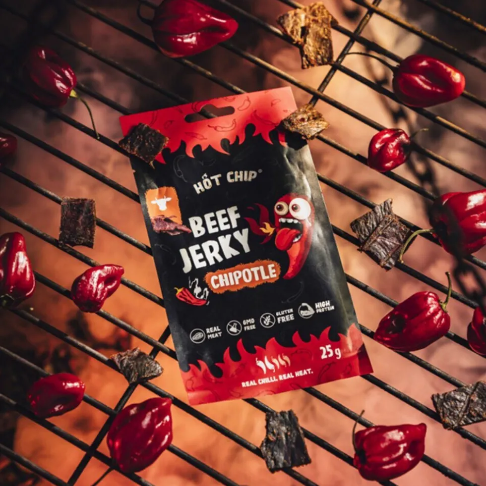 Viande séchée boeuf Beef Jerky saveur piment chipotle 25gr