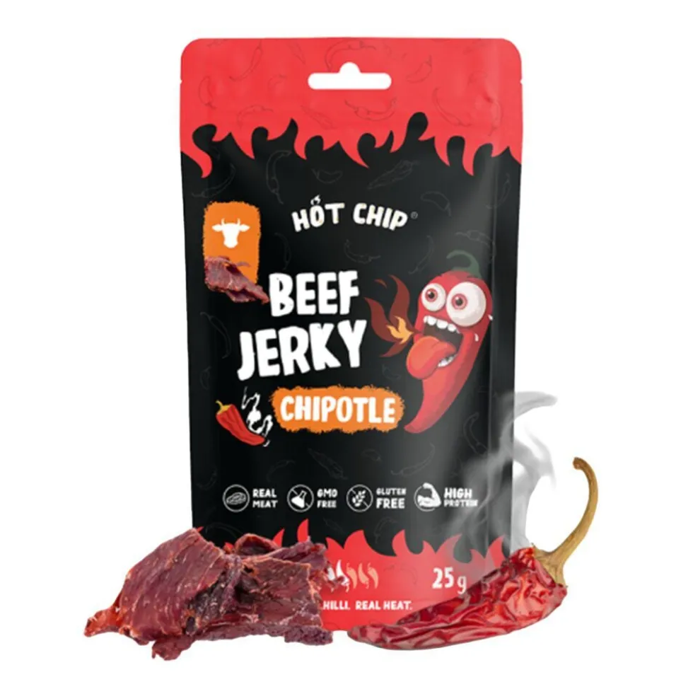 Viande séchée boeuf Beef Jerky saveur piment chipotle 25gr