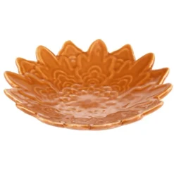 Vide-poche forme fleur de tournesol en dolomite Ø13cm (3 modèles)