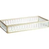 Vide poche rectangulaire transparent doré