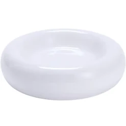 Vide-poche rond céramique Ø20,5cm (2 modèles blanc ou bleu)