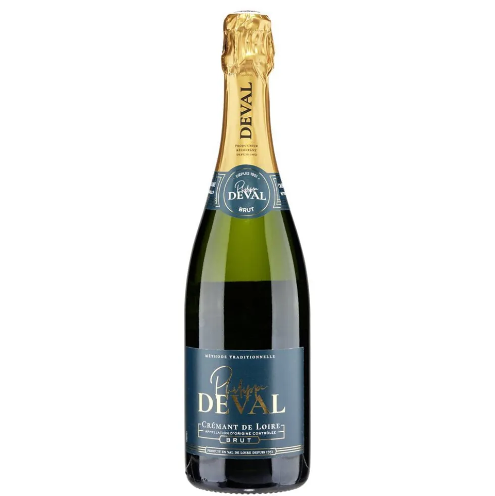 Vin pétillant crémant de Loire Philippe Deval blanc brut 12% 75cl