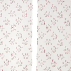 Vitrage blanc à fleurs L120X60 cm x2