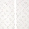 Vitrage blanc à fleurs 60X160cm x2