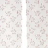 Vitrage blanc à fleurs 60x90cm x2