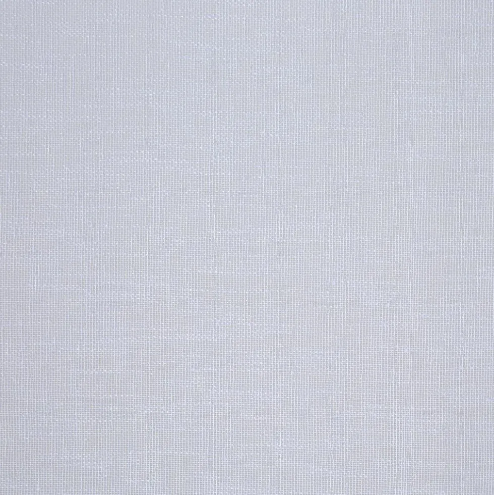 Vitrage passe tringle finition pointe effet lin uni blanc 60x90 cm x2