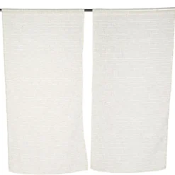 Vitrage passe tringle x2 effet sequin taupe 60x160cm
