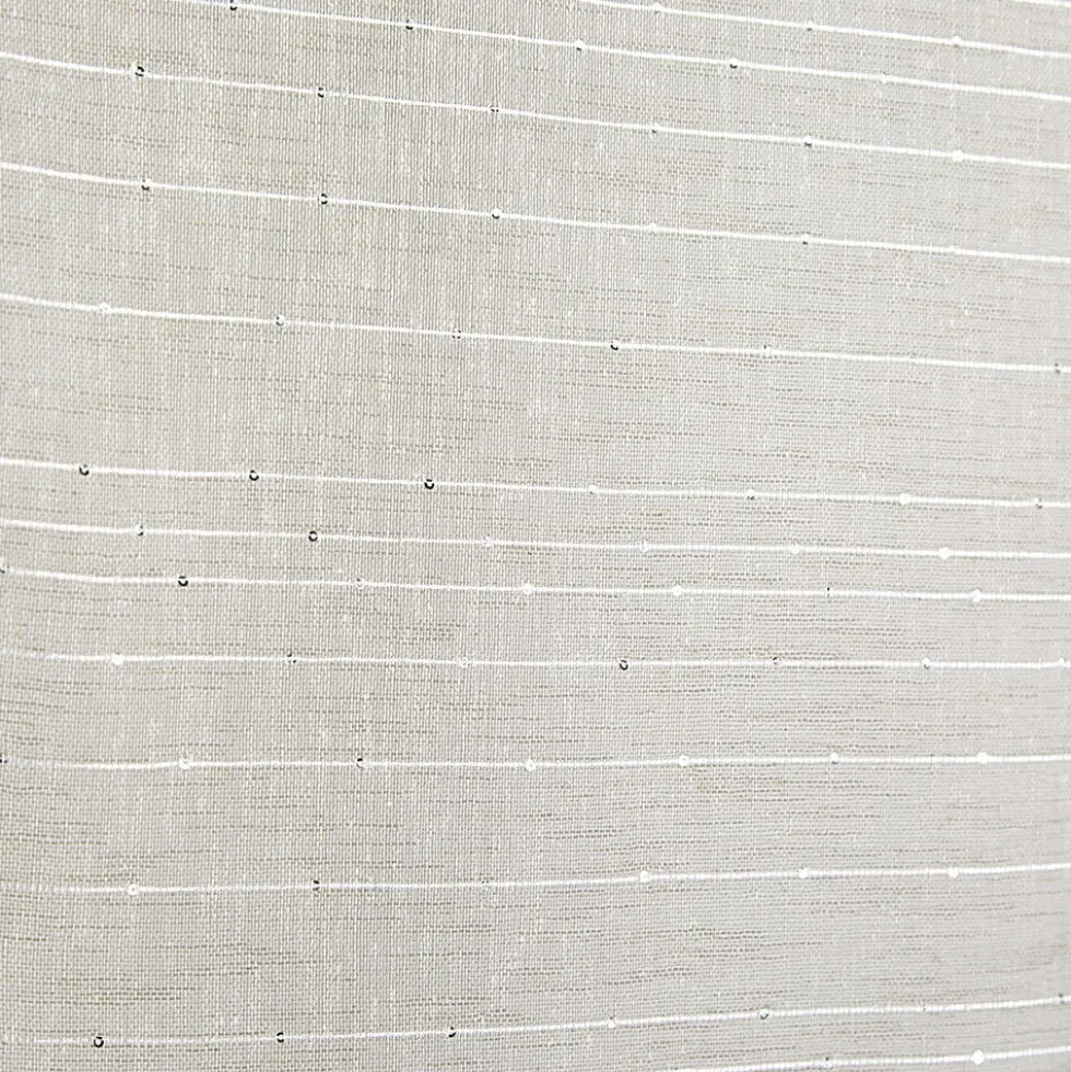 Vitrage passe tringle x2 effet sequin taupe 60x160cm