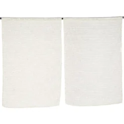 Vitrage passe tringle x2 effet sequin taupe 60x90cm