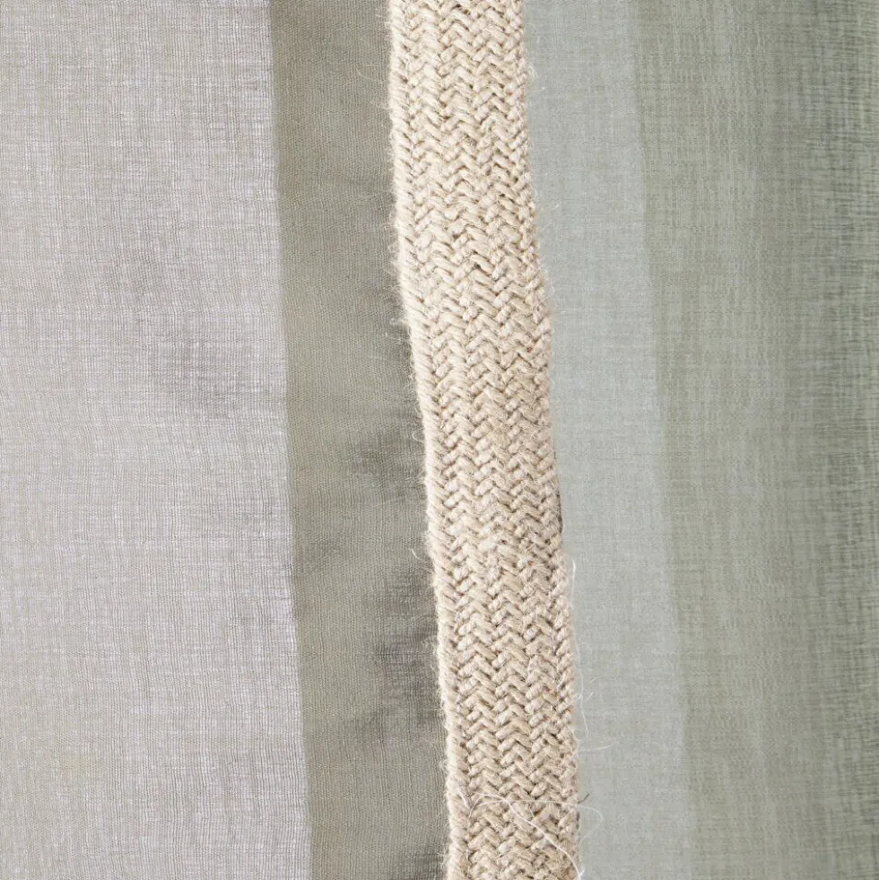 Voilage avec bordure décoration jute 140x240 cm