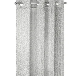 Voilage imprimé motif feuillage avec anneaux 140x240cm (2 modèles)