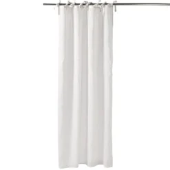 Voilage à nouettes polyester uni 140x240cm (2 modèles blanc ou rose)