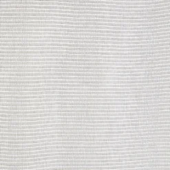 Voilage à oeillets rayures horizontales finition broderie blanc