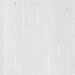 Voilage à oeillets rayures verticales effet sequin blanc