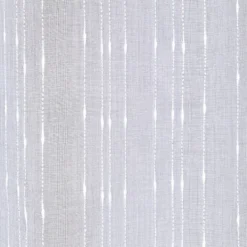 Voilage à oeillets uni blanc fil brillant