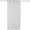 Voilage polyester à pompon 140x240cm blanc et orange