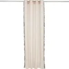 Voilage polyester 140x240cm bordure pompons noir