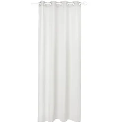 Voilage uni 8 oeillets 135xL240cm - 2 modèles beige ou blanc