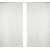 Voilage uni 60x120cm 1 paire (2 modèles blanc ou beige)