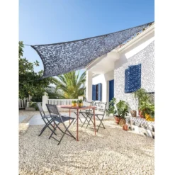 Voile d'ombrage ajouré Corse rectangulaire gris 300x400cm