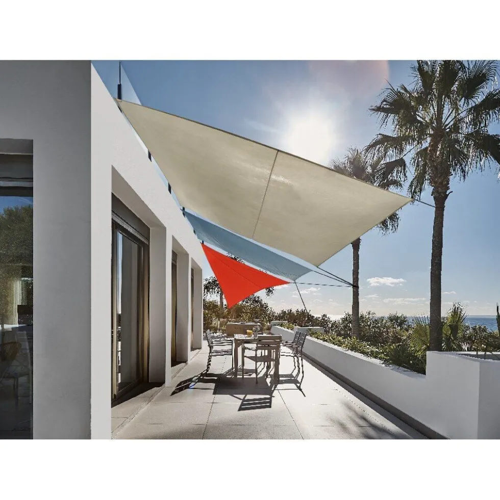 Voile d'ombrage rectangulaire Gala gris 400x300 cm