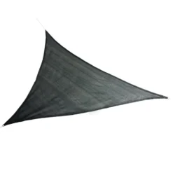 Voile d'ombrage triangulaire Delta en jute gris foncé 290x290x290cm