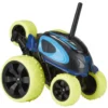 Voiture radiocommandée Drago 360° lumineuse vert bleu