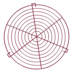 Volette à gâteau ronde en métal rose