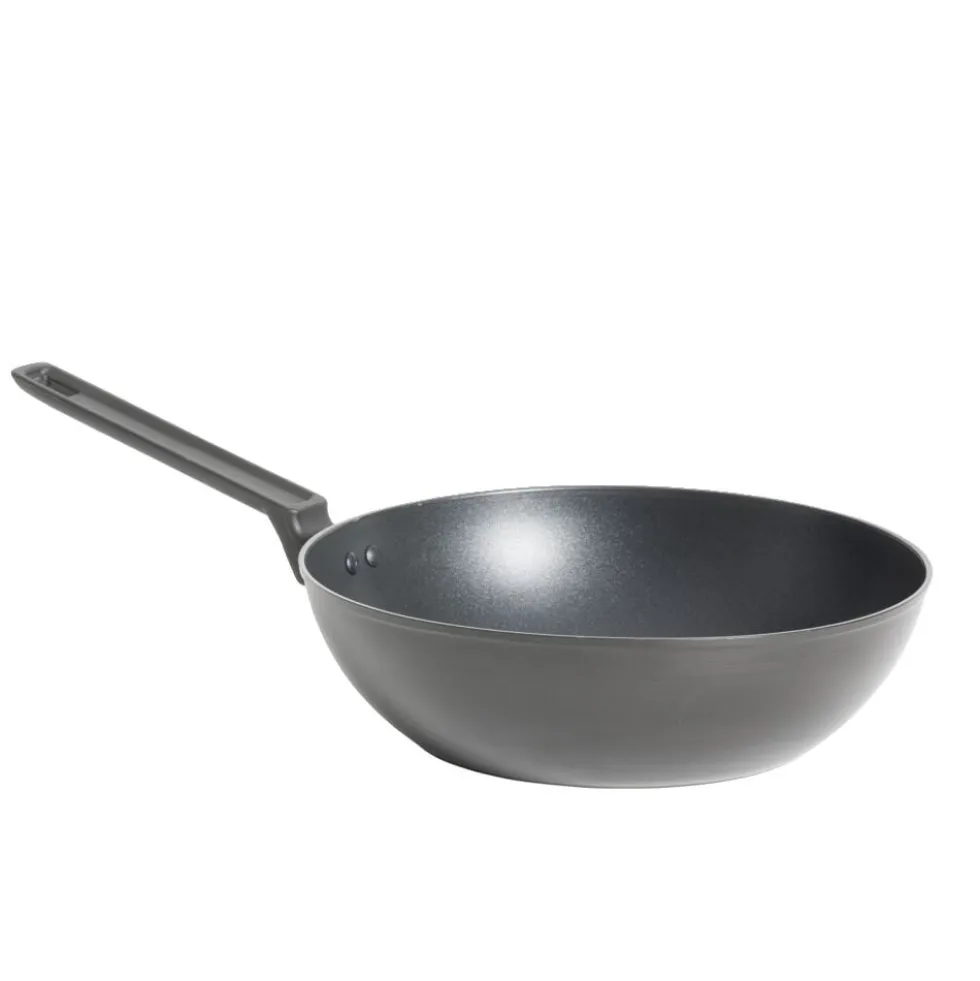 Wok tous feux dont induction avec couvercle Ø28cm